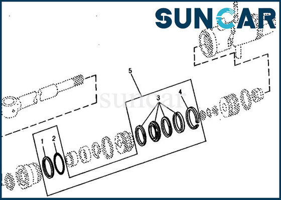 RE15907 Crowd Cylinder Replacement Repair Kit 690B 690 DEERE Hydraulic Sealing Kit