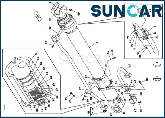 LZ00478 CASE Arm Cylinder Seal Kit Untuk crawler excavator CX330 Inner Repair Kit