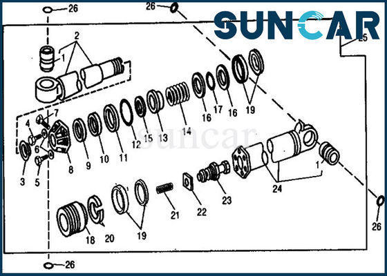 AR88791 Crowd Cylinder Seal Kit John Deere 890 Kit Perbaikan Hidrolik Excavator