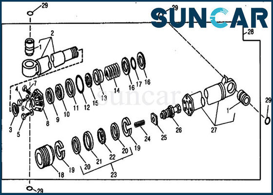 RE11568 Kit Segel Perbaikan Silinder Hidrolik Untuk Crowd JOHN DEERE 890 Excavator
