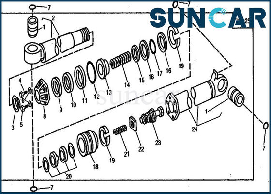 Crowd Cylinder AR105687 Perbaikan Seal Kit Deere Sealing Kit Untuk Model Excavator 890A