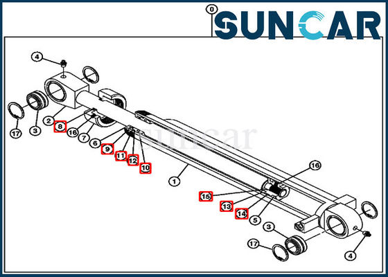 AT260416 Cylinder Seal Kit Bucket Clamp CYL Perbaikan Kit Cocok untuk 60D 50C 50ZTS JOHN DEERE