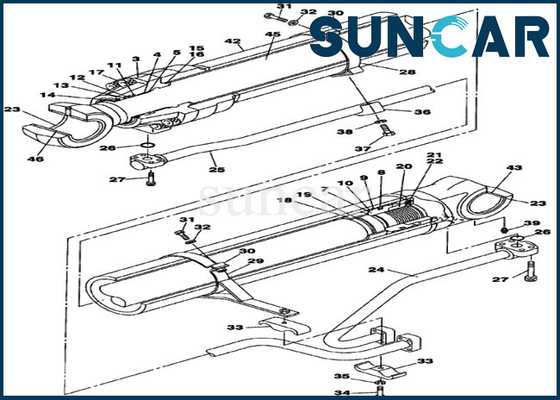Kit Segel Silinder Boom LZ008290 Cocok untuk KASUS CX470C CX460 Segel Minyak Excavator