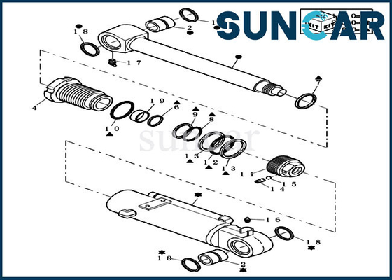 72280268 Mini Crawler Excavator CX20B CASE Dozer/Swing Cylinder Replacement Seal Kit