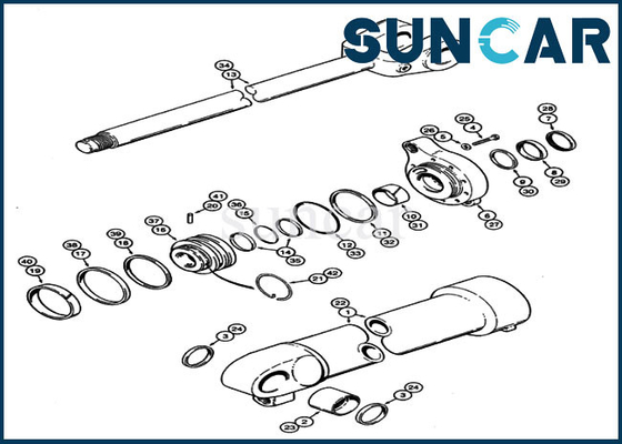 1986823C1 Lift CYL Seal Repair Kit Kit Silinder Pemuat Cocok untuk CASE 821 Alat Berat