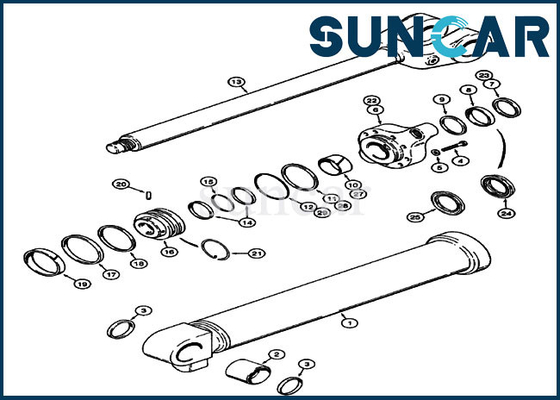 Case Wheel Loader 1542881C1 Seal Kit 721E 621B 821F Kit Servis Penggantian Silinder Angkat