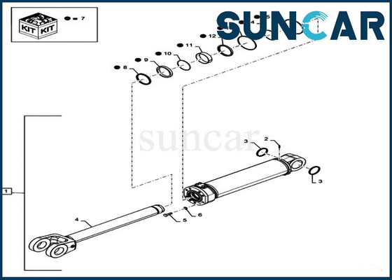 84281864 CASE Seal Replacement Kit Untuk 1021G 1021F Loader Double Acting Lift Cylinder Repair Parts