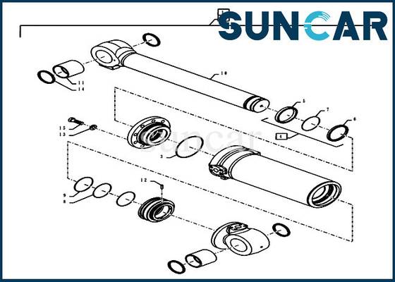 84282953 Kit Segel Silinder Miring Wheel Loader 921G 1021G 1021F Model Case Service Kit