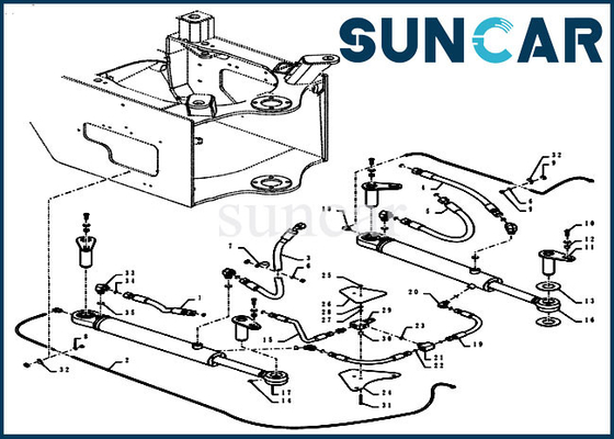 Kit Segel Perbaikan Silinder Hidraulik Kemudi Cocok untuk 84404910 Loader 1021G 1021F Case