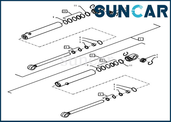 84402182 Steering Sealing Kit 1121F 1121G CASE Loader Kit Segel Oli Silinder Hidraulik