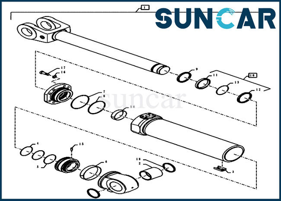 Kit Layanan Loader 47773169 Kit Perbaikan Segel Silinder Angkat Untuk Model 921G 1021G 1121F 1121G Case
