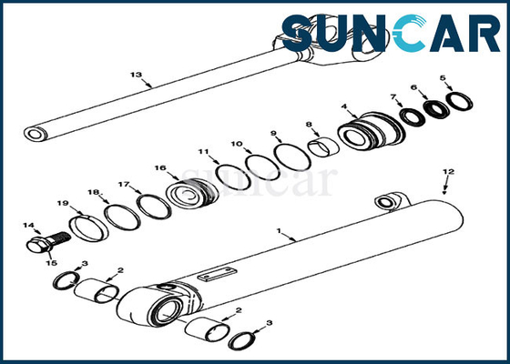 84244457 Lift Cylinder Seal Kit Case Sealing Kit Untuk Model 921F 821G 821F Bagian-bagian Mesin Loader
