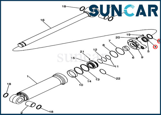1542883C1 Tilt Cylinder Seal Repair Kit Loader 921 921C 921F Kasus Suku Cadang Layanan Pengganti