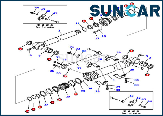 721-98-00710 Seal Kit Bucket Cylinder Untuk KOMATSU PC210-11 PC228USLC-11 Suku Cadang Layanan Hidrolik