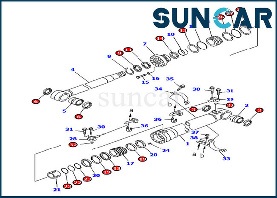 707-99-47790 7079947790 Kit Servis Boom Versi Luar Negeri PC220-7 PC200LC-7 Kit Segel Silinder Komatsu