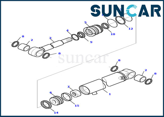 Komatsu PC20R-8 878000517 Kit Perbaikan Segel Silinder Boom Swing Kit Layanan Excavator