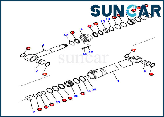 721-98-00850 Seal Kit Silinder Hidrolik Untuk Komatsu PC210LCI-10 PC230NHD-11 Mesin Standar UE