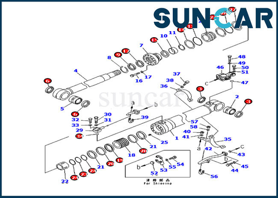 Kit Perbaikan Boom Lift Silinder Hidrolik 707-99-46390 Untuk Alat Berat Komatsu PC210LC-8K PC210NLC-8K