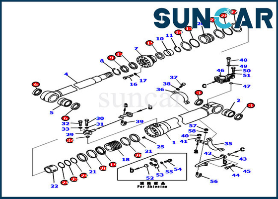 Boom Seal Kit 707-99-50680 7079950680 Untuk Mesin Standar PC240-8K Komatsu Cylinder Repair Kits