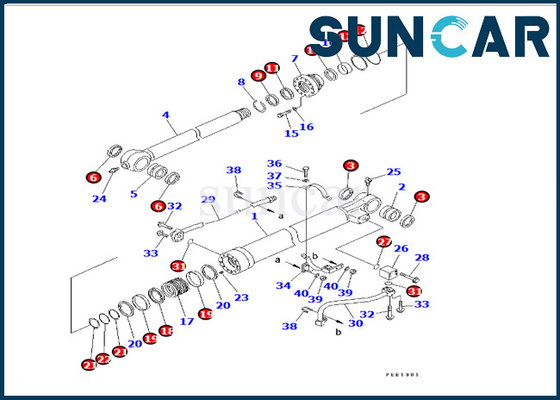 707-98-45260 Kit Segel Silinder Bucket 7079845260 Kit Segel Perbaikan Cocok untuk PC228UU-1 Komatsu