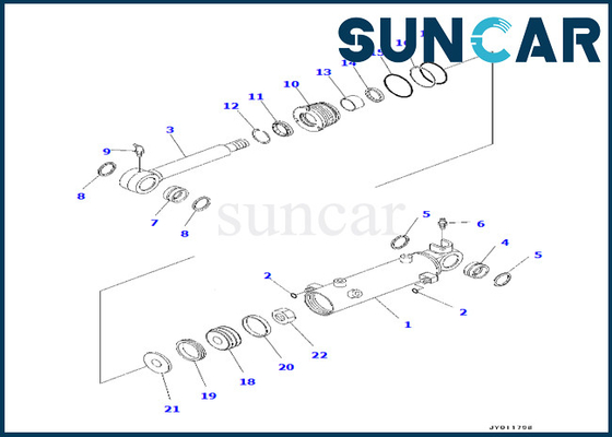 707-98-11450 7079811450 Komatsu Blade Cylinder Repair Seal Kit Untuk PC22MR-3 PC20MR-3