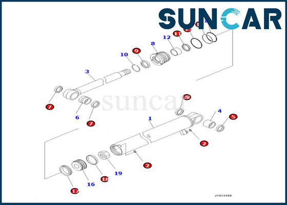707-98-14990 Komatsu Arm Cylinder Repair Seal Kit Cocok untuk PC22MR-3 PCPC26MR-3 PC20MR-3