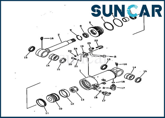 Kit Servis Blade Komatsu Untuk Kit Perbaikan Segel Silinder 20S-63-96101 PC20-3 PC30-1 PC30-3
