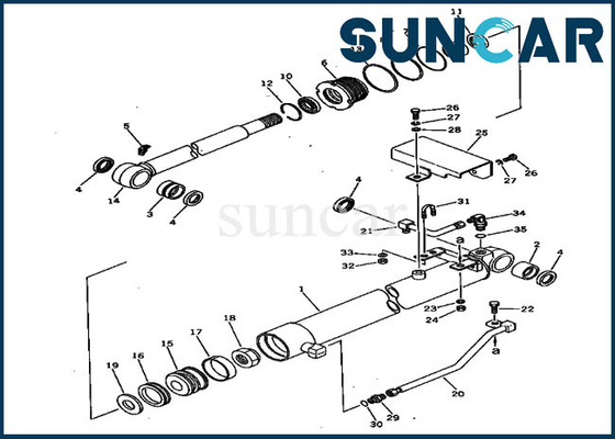 Bucket Seal Kit Untuk Model Penyegelan Silinder Hidrolik 20S-63-76101 PC30-1 PC30-3 Komatsu Excavator