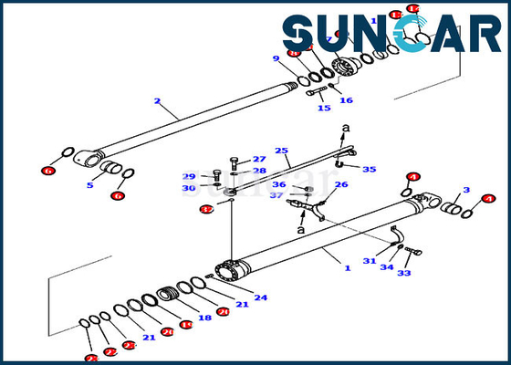 707-99-47150 7079947150 Kit Perbaikan Segel Silinder Boom Untuk Bagian Servis PC228USLC-10 Komatsu