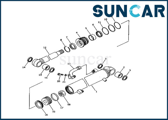 7079822200 707-98-22200 Komatsu Berkualitas Tinggi Lengan Silinder Seal Perbaikan Kit Untuk PC25-1 PC25R-1