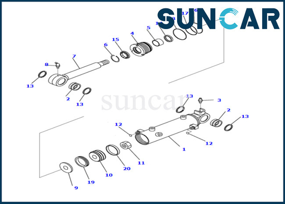 Kit Perbaikan Segel Silinder Blade Berkualitas Tinggi 707-98-12630 7079812630 Komatsu Untuk PC26MR-3