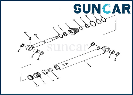 707-98-24510 7079824510 Boom Swing Cylinder Seal Kit Komatsu Untuk PC25-1 PC25R-1 PC30-7