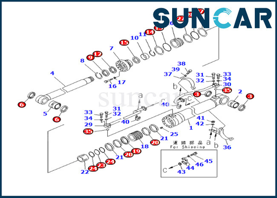 Kit Penggantian Silinder Boom 707-99-59320 7079959320 Untuk PC270-8 PC270LC-8 PC308USLC-3E0