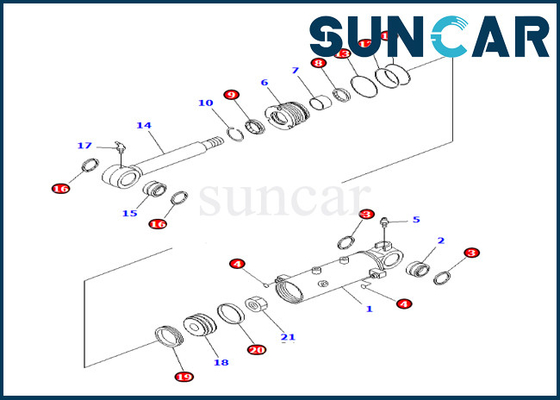 Blade Lift Silinder Seal Kit Untuk 707-98-24930 7079824930 Komatsu 8-24930 Komatsu PC30MR-3 PC27MR-3 PC27MR-2