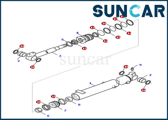 878000520 Komatsu Boom Cylinder Seal Kit Untuk PC27R-8 Komatsu Boom Cylinder Replacement Kit