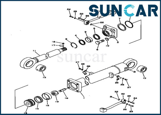 Arm Seal Kit Silinder Hidrolik 207-63-66100 2076366100 Untuk PC300-1 PC300LC-2 Excavator Komatsu