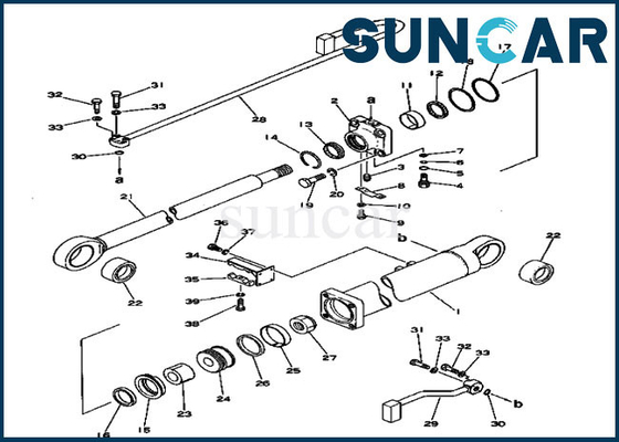 Komatsu 207-63-56200 Kit Segel Silinder Boom PC300-1 PC300LC-1 Kit Segel Penggantian Excavator