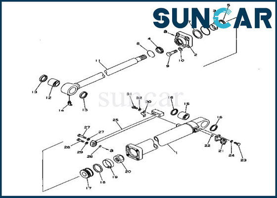 207-63-76100 Bucket Repair Seal Kit Untuk Model PC300-1 PC300LC-1 2076376100 Kit Servis Silinder Komatsu