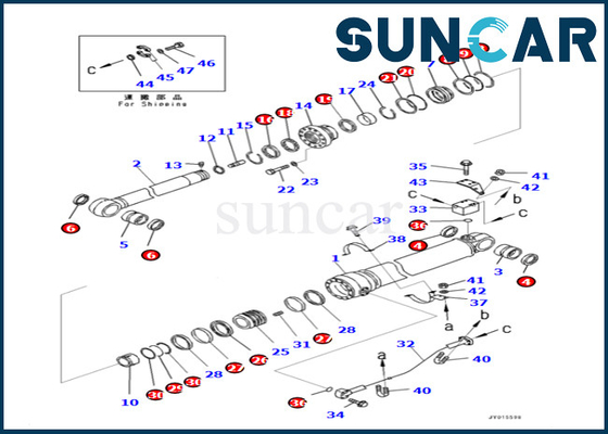 Kit Penggantian Silinder Lengan 7079968780 707-99-68780 Untuk PC400LC-8 PC400-8 PC400-8R Komatsu