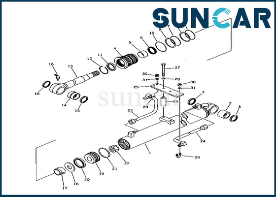 21X-63-02020 21X6302020 Arm Cylinder Seal Kit Untuk PC38UU-1 Komatsu Arm Cylinder Sealing Kit