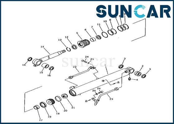 21X-63-02010 21X6302010 Boom Cylinder Seal Kit Komatsu Cocok untuk PC38UU-1 Boom Cylinder Sealing Kit