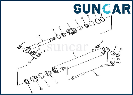 21X6302030 21X-63-02030 Bucket Cylinder Seal Kit Cocok untuk PC38UU-1 Komatsu Bucket Cylinder Sealing Kit