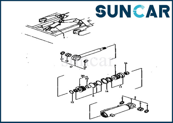 Blade Repair Seal Kit Untuk YM172142-72571 YM17214272571 Cylinder Assy PC30FR-1 Komatsu