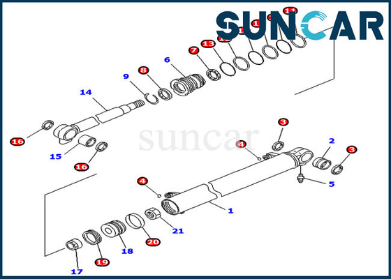 707-98-24330 7079824330 Kit Segel Silinder Boom Cocok untuk Alat Berat PC35MR-3 PC30MR-2 Komatsu