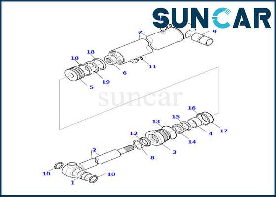 Kit Segel Silinder Bucket Komatsu 7079926530 707-99-26530 Untuk PC390LL-10 WB142-5 WB146-5