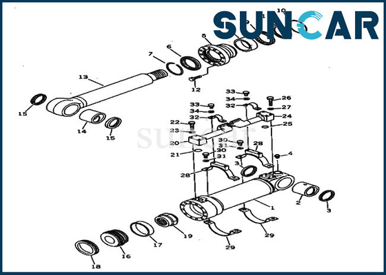 Kit Segel Silinder Dump Bawah Untuk Excavator Model 208-63-94100 PC400LC-3 PC400-3 Komatsu