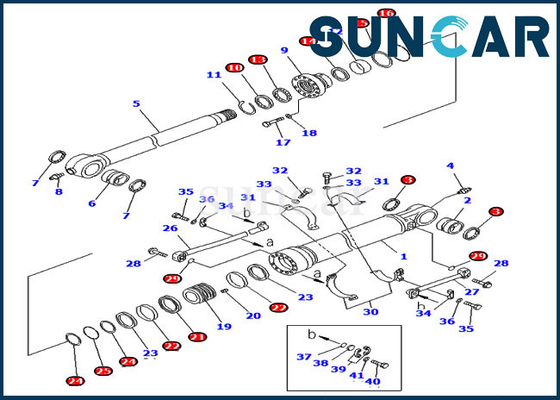 Kit Perbaikan Segel Bucket Excavator 707-99-67310 PC400-6 PC450-6 Kit Silinder Komatsu 7079967310
