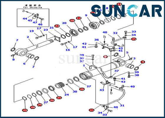 707-99-69585 Arm Cylinder Repair Seal Kit Ketahanan Aus PC400-7 PC400LC-7 Komatsu Sealing Kit