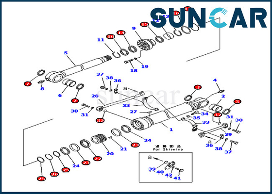 707-99-66260 Kit Servis Bucket Cocok Untuk PC400-7 PC400LC-7 Silinder Komatsu Hidrolik Oil Seal Kit
