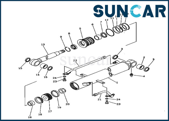 Kit Segel Silinder Boom 20T6302050 20T-63-02050 Cocok untuk PC40-6 Komatsu Kit Perbaikan Segel Silinder Boom